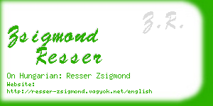 zsigmond resser business card